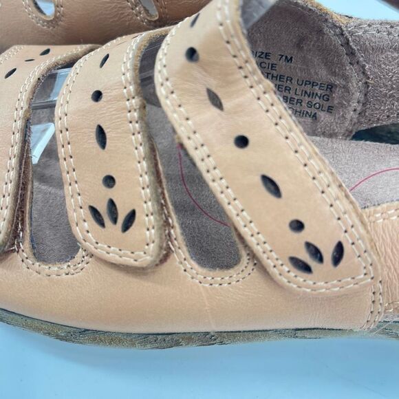 Klogs Womens Strappy Sandals Leather Low Heels Wedge Brown Size 7M - Picture 4 of 13